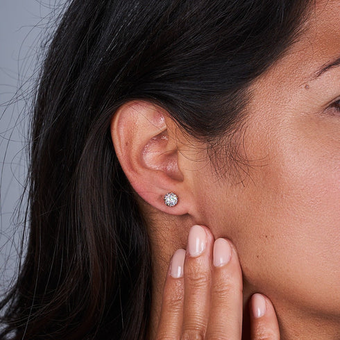 Konfetti-Kristall | 925er Sterlingsilber | Mini-Kikiballa-Ohrringe